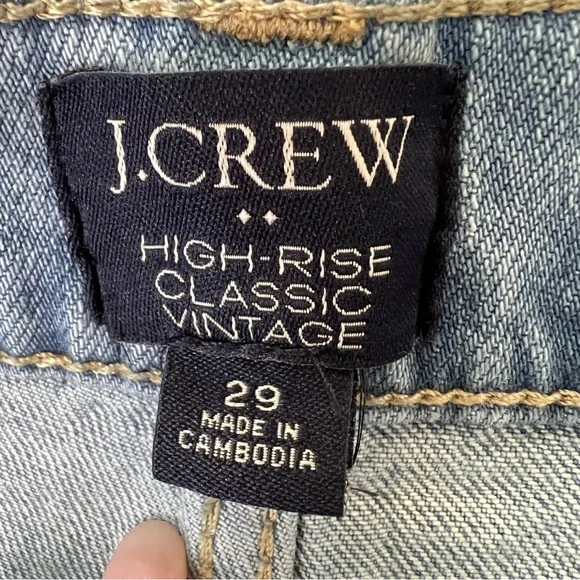 J CREW high rise classic vintage straight leg jeans in light wash size 29 - Picture 3 of 7